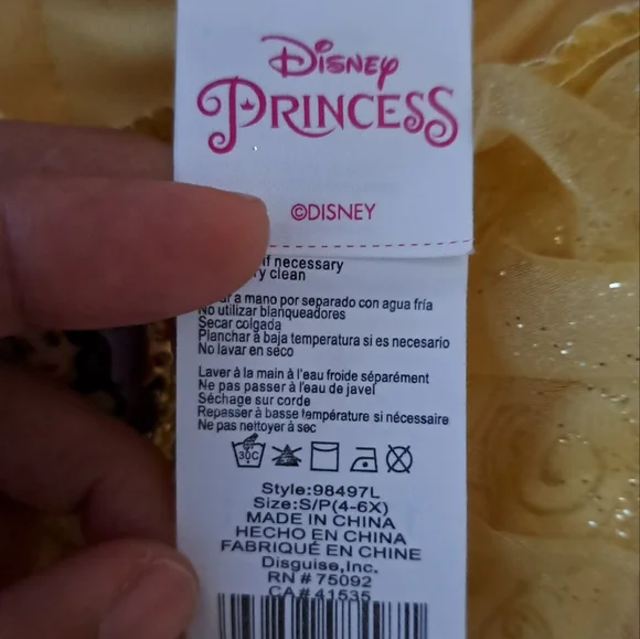 Disney Belle Yellow Princess Costume Dress - Picture 3 of 3